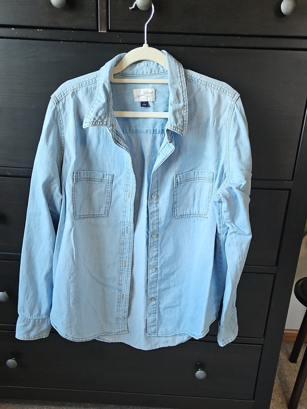 Universal Thread Light Blue Denim Button-Down Workshirt